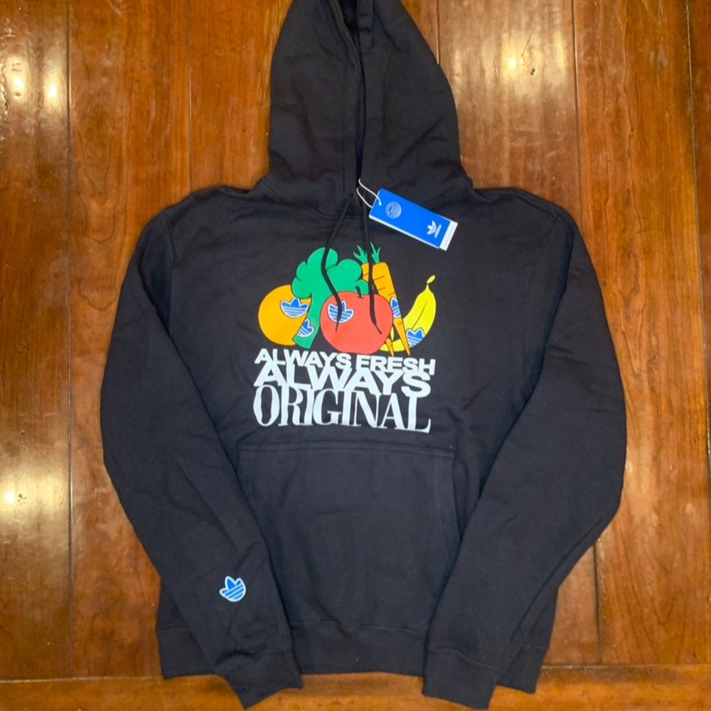 Adidas Originals Always Fresh Hoodie Men’s Black Sweater  Size L - NWT